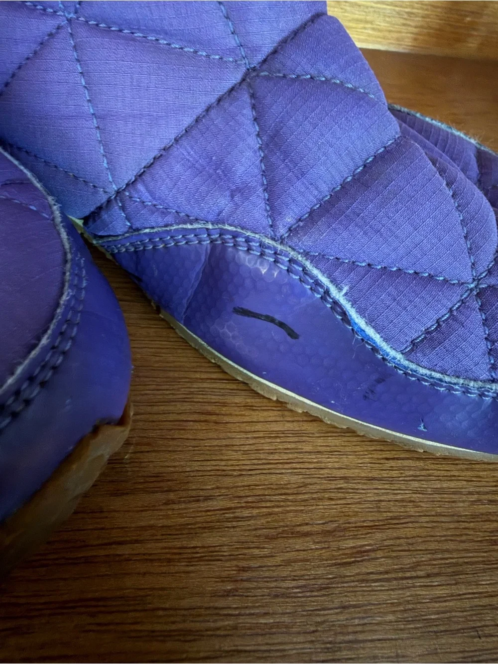 Teva Purple Quilted Slip-On Sneakers with Pink and Teal Accents